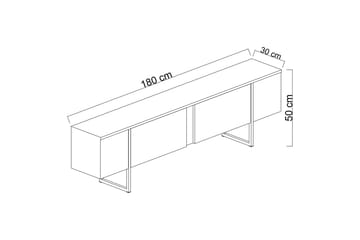 Tv-bänk Luxe 180x50 cm Brun/Svart - Hanah Home - Möbler - TV- & Mediamöbler - TV bänk & mediabänk