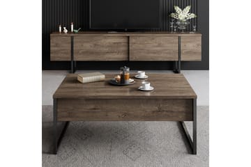 Tv-bänk Luxe 180x50 cm Brun/Svart - Hanah Home - Möbler - TV- & Mediamöbler - TV bänk & mediabänk
