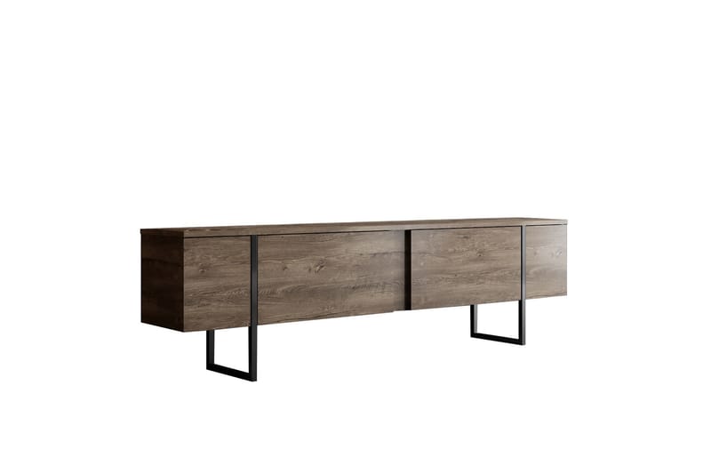 Tv-bänk Luxe 180x50 cm Brun/Svart - Hanah Home - Möbler - TV- & Mediamöbler - TV bänk & mediabänk