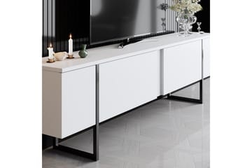 Tv-bänk Luxe 180x50 cm Vit/Svart - Hanah Home - Möbler - TV- & Mediamöbler - TV bänk & mediabänk