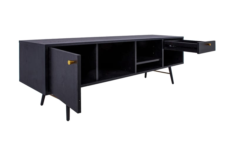 Tv-Bänk Luxemburg Svart/Koppar - Möbler - TV- & Mediamöbler - TV bänk & mediabänk