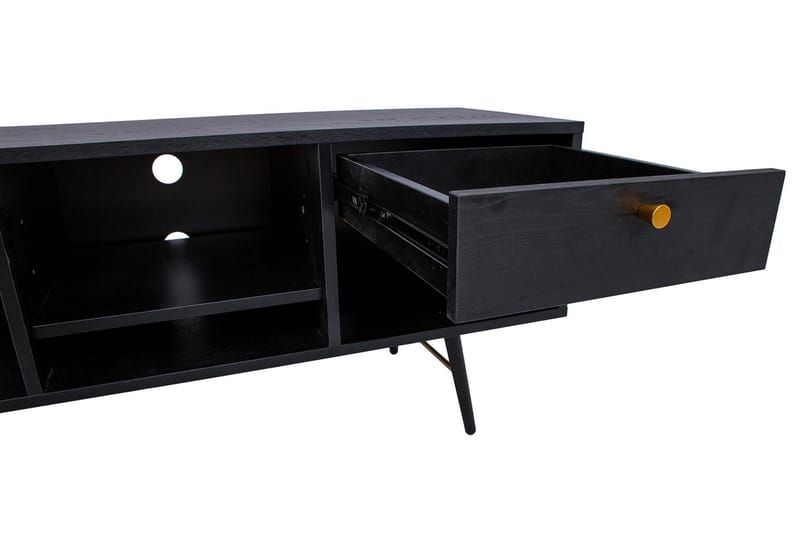 Tv-Bänk Luxemburg Svart/Koppar - Möbler - TV- & Mediamöbler - TV bänk & mediabänk