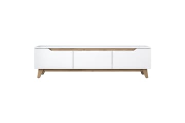 Tv-bänk Lychester 180x35 cm Vit/Brun - Hanah Home - Möbler - TV- & Mediamöbler - TV bänk & mediabänk