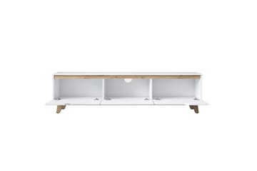 Tv-bänk Lychester 180x35 cm Vit/Brun - Hanah Home - Möbler - TV- & Mediamöbler - TV bänk & mediabänk