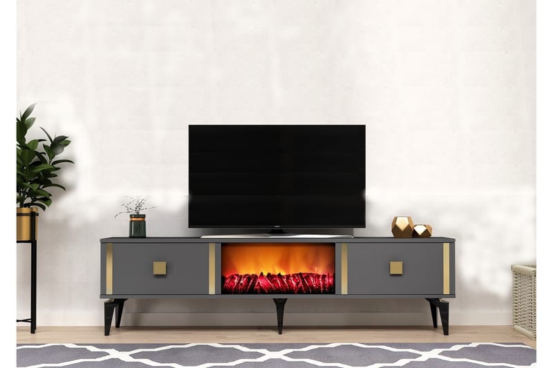 Tv-bänk Male 150 cm - Guld - Möbler - TV- & Mediamöbler - TV bänk & mediabänk