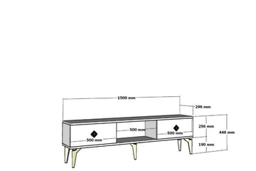Tv-bänk Male 150 cm - Guld - Möbler - TV- & Mediamöbler - TV bänk & mediabänk