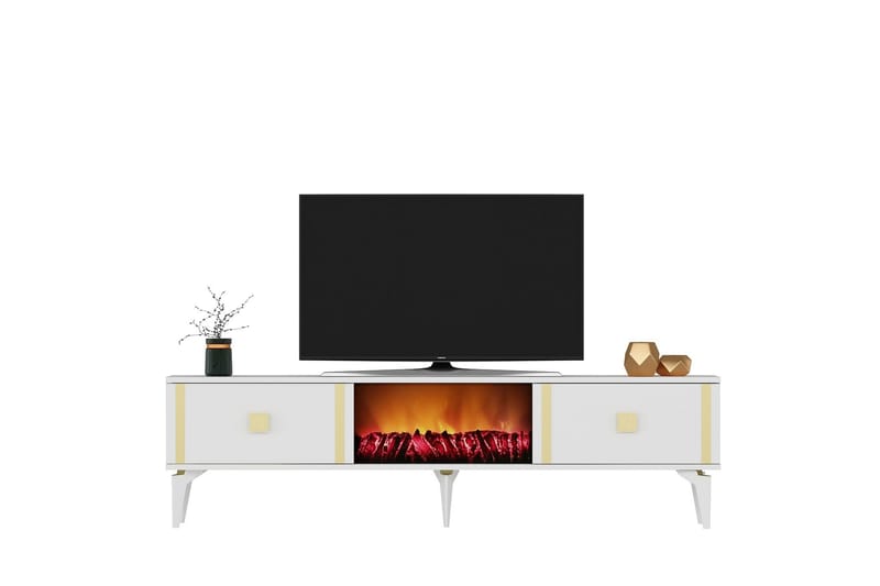 Tv-bänk Male 150 cm - Guld - TV bänk & mediabänk