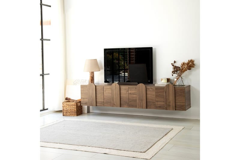 Tv-bänk Malpani 180 cm - Valnöt - Möbler - TV- & Mediamöbler - TV bänk & mediabänk