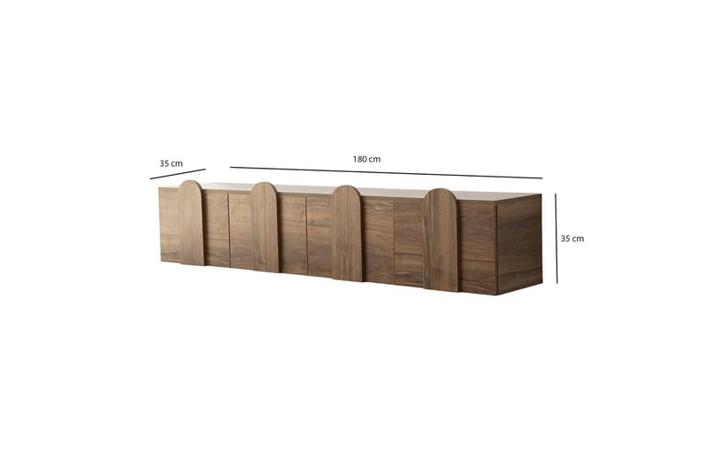 Tv-bänk Malpani 180 cm - Valnöt - Möbler - TV- & Mediamöbler - TV bänk & mediabänk