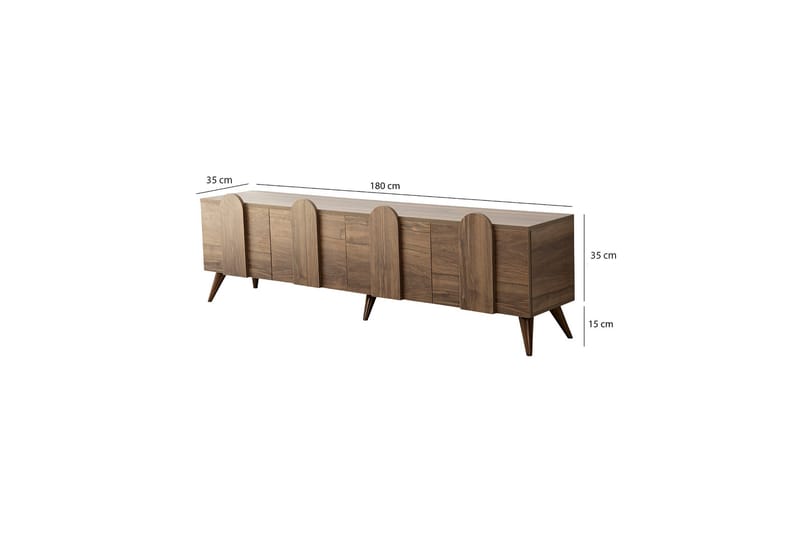 Tv-bänk Malpani 180 cm - Valnöt - Möbler - TV- & Mediamöbler - TV bänk & mediabänk