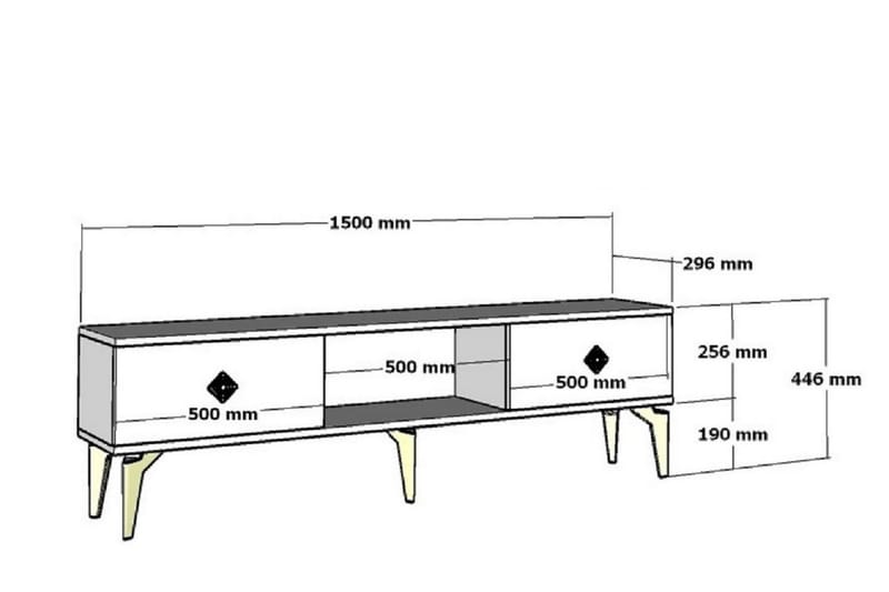 Tv-bänk Mangla 150 cm - Antracit - TV bänk & mediabänk