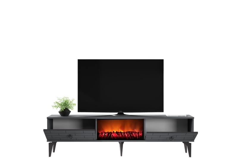 Tv-bänk Mangla 150 cm - Antracit - Möbler - TV- & Mediamöbler - TV bänk & mediabänk