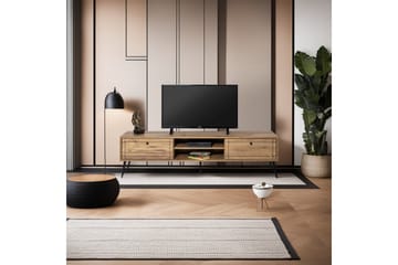 Tv-bänk Manit 180 cm - Brun/Svart - Möbler - TV- & Mediamöbler - TV bänk & mediabänk