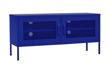 Tv-bänk marinblå 105x35x50 cm stål