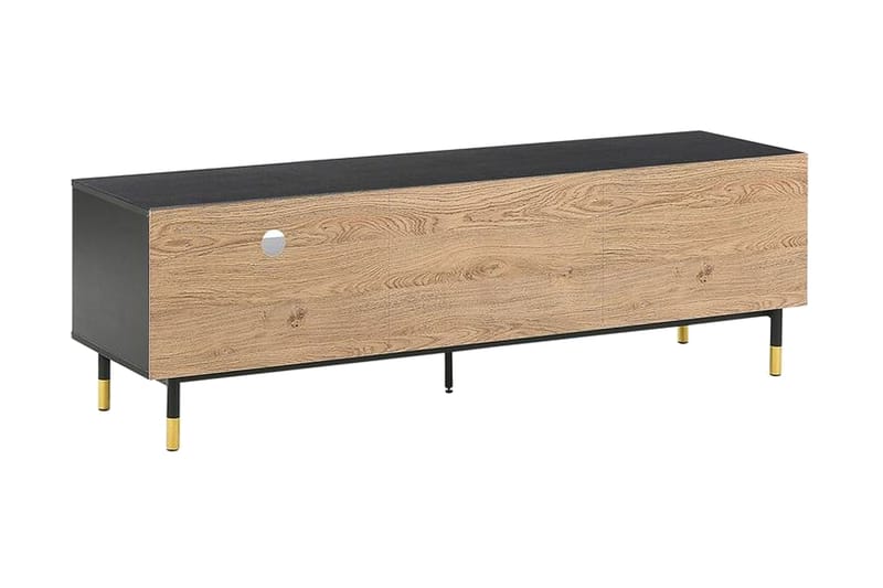 TV-bänk Maryneal 150x40 cm - Svart/Ljust Trä - Möbler - TV- & Mediamöbler - TV bänk & mediabänk