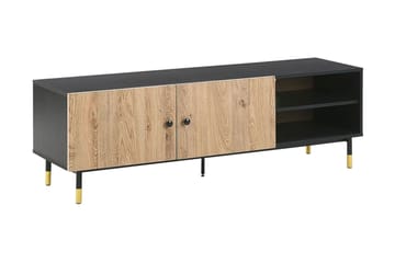 TV-bänk Maryneal 150x40 cm - Svart/Ljust Trä - Möbler - TV- & Mediamöbler - TV bänk & mediabänk