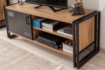 Tv-bänk Masako 130 cm - Trä|Svart - Möbler - TV- & Mediamöbler - TV bänk & mediabänk