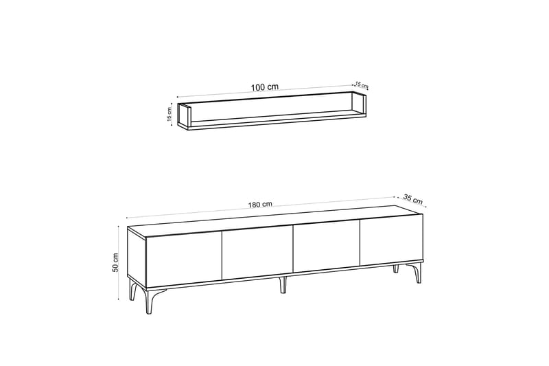 Tv-bänk Mazamitla 180 cm - Natur - Möbler - TV- & Mediamöbler - TV bänk & mediabänk
