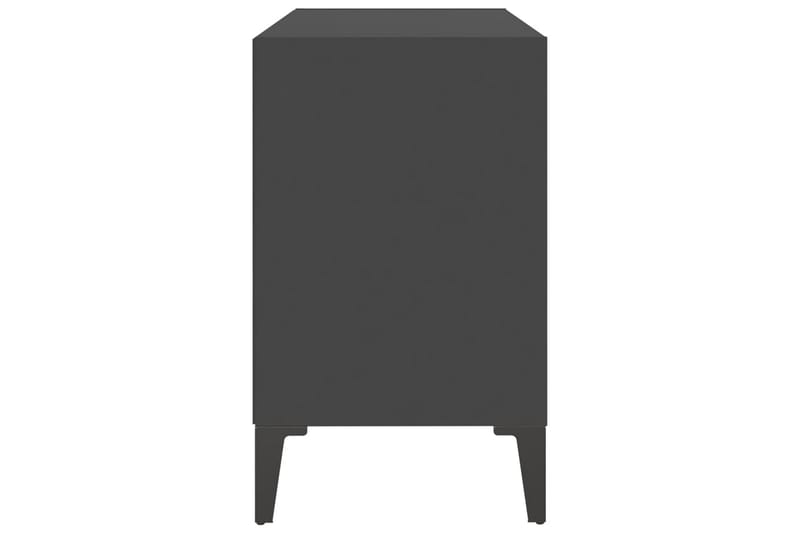 TV-bänk med metallben grå 69,5x30x50 cm - Grå - TV bänk & mediabänk