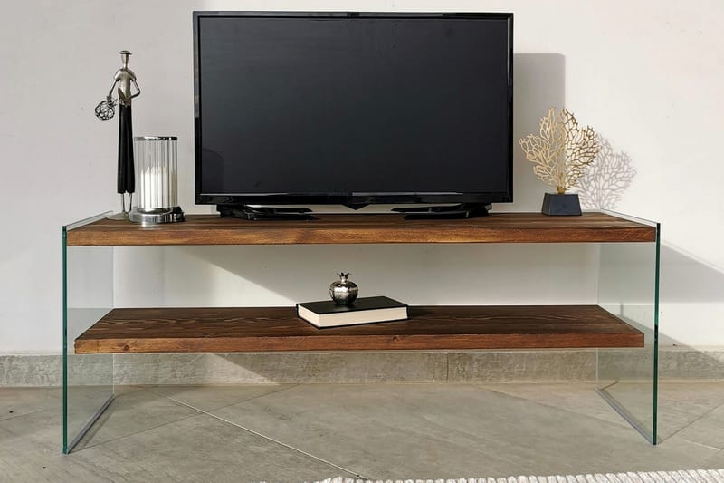 TV-Bänk Merkwan 120 cm - Valnöt - Möbler - TV- & Mediamöbler - TV bänk & mediabänk