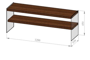 TV-Bänk Merkwan 120 cm - Valnöt - Möbler - TV- & Mediamöbler - TV bänk & mediabänk