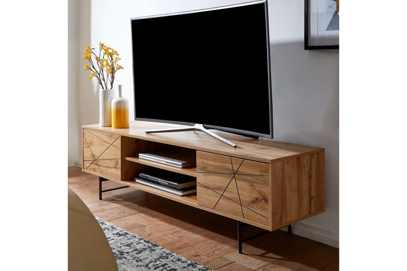 Tv-bänk Mexus 45x160 cm Rektangulär - Brun - Möbler - TV- & Mediamöbler - TV bänk & mediabänk