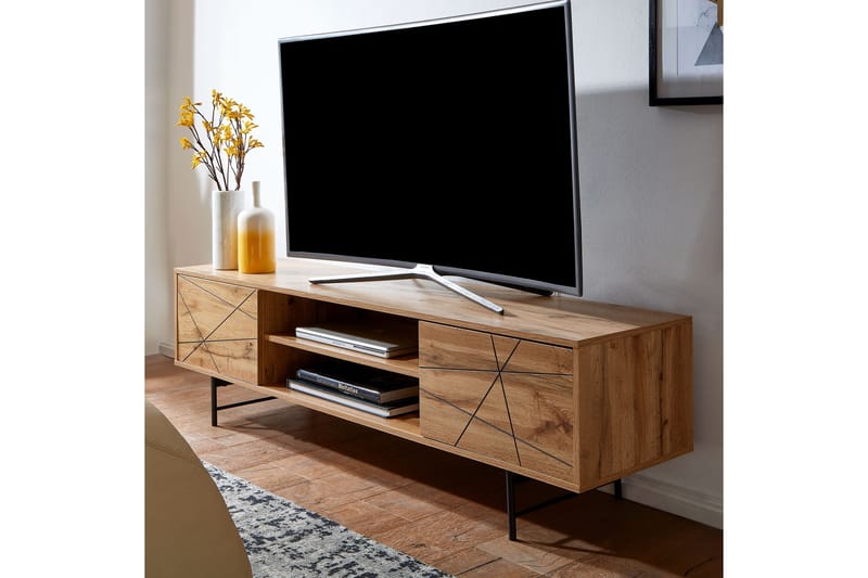 Tv-bänk Mexus 45x160 cm Rektangulär - Brun - TV bänk & mediabänk