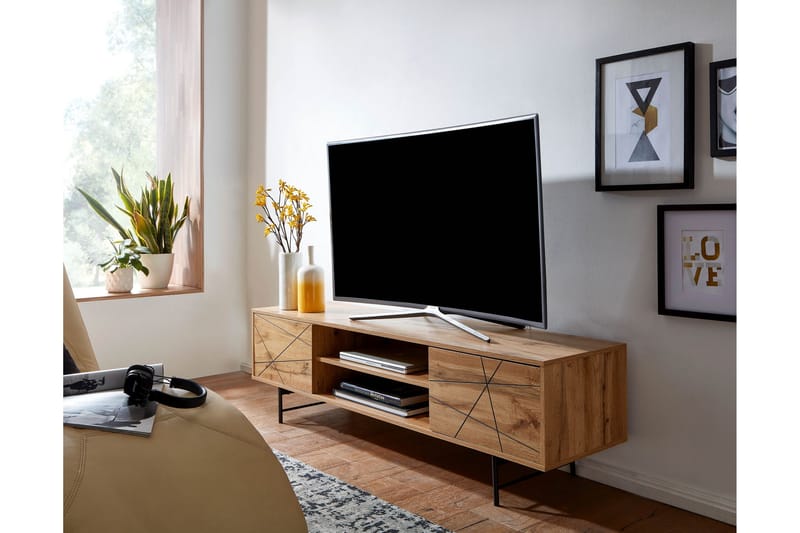 Tv-bänk Mexus 45x160 cm Rektangulär - Brun - Möbler - TV- & Mediamöbler - TV bänk & mediabänk