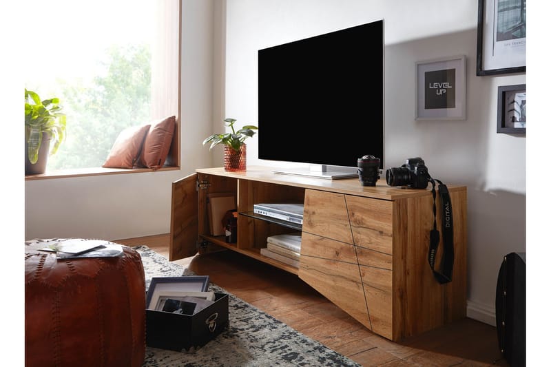 Tv-bänk Mexus 50x160 cm Rektangulär - Brun - Möbler - TV- & Mediamöbler - TV bänk & mediabänk
