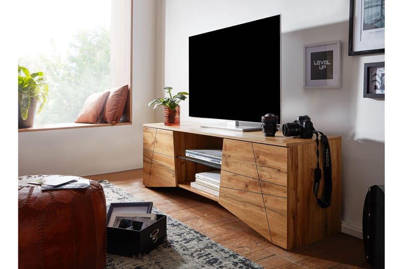 Tv-bänk Mexus 50x160 cm Rektangulär - Brun - TV bänk & mediabänk
