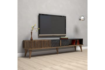 Tv-bänk Milanda 180 cm - Mörkbrun/Svart - Möbler - TV- & Mediamöbler - TV bänk & mediabänk