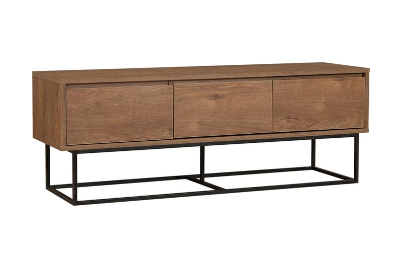 Tv-bänk Milosa 140 cm - Mörkbrun/Svart - Möbler - TV- & Mediamöbler - TV bänk & mediabänk
