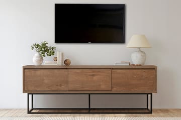 Tv-bänk Milosa 140 cm - Mörkbrun/Svart - Möbler - TV- & Mediamöbler - TV bänk & mediabänk