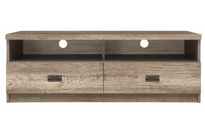 TV-bänk Minette 120 cm - Trä|Natur|Grå - Möbler - TV- & Mediamöbler - TV bänk & mediabänk