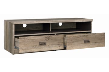 TV-bänk Minette 120 cm - Trä|Natur|Grå - Möbler - TV- & Mediamöbler - TV bänk & mediabänk