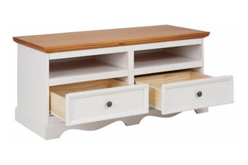TV-bänk Moana 120 cm - Vit|Brun - Möbler - TV- & Mediamöbler - TV bänk & mediabänk