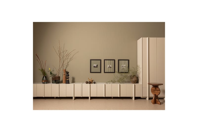 Tv-bänk Morya 46 cm - Beige - Möbler - TV- & Mediamöbler - TV bänk & mediabänk