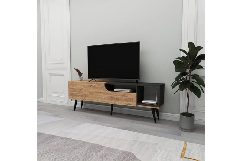 Tv-bänk Mul 150 cm - Brun/Antracit - TV bänk & mediabänk