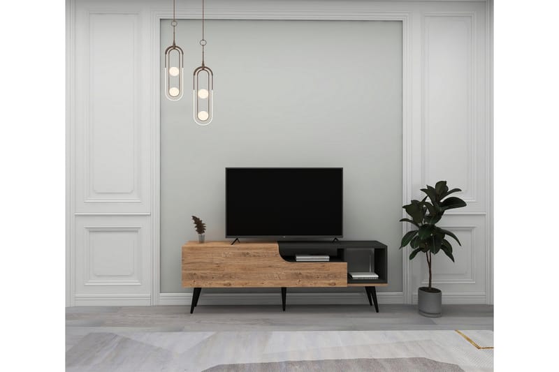 Tv-bänk Mul 150 cm - Brun/Antracit - Möbler - TV- & Mediamöbler - TV bänk & mediabänk