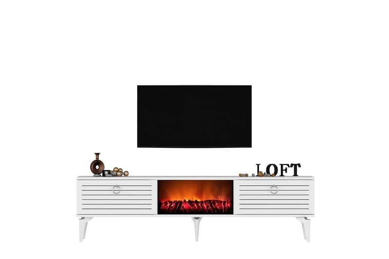 Tv-bänk Mula 150 cm - Vit - Möbler - TV- & Mediamöbler - TV bänk & mediabänk