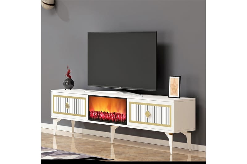 Tv-bänk Munda 150 cm - Guld - Möbler - TV- & Mediamöbler - TV bänk & mediabänk
