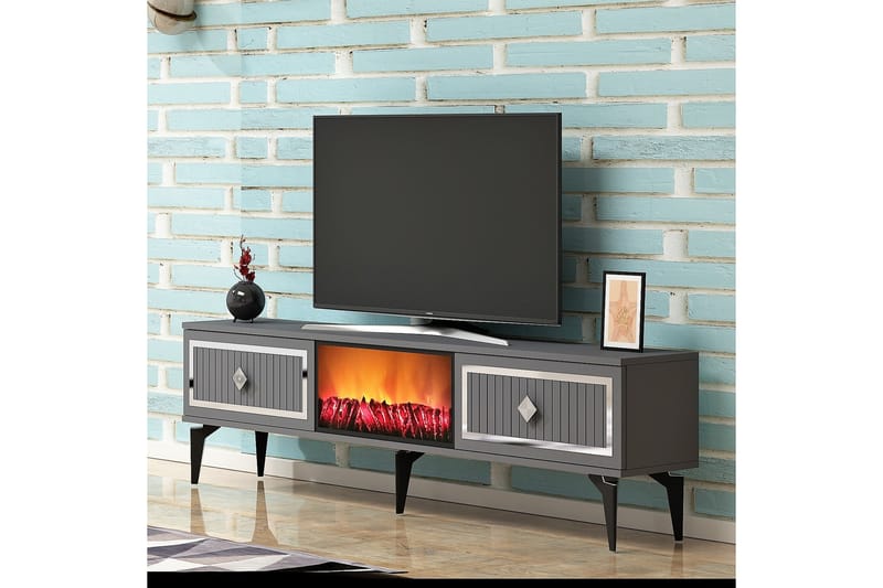 Tv-bänk Munda 150 cm - Silver - Möbler - TV- & Mediamöbler - TV bänk & mediabänk