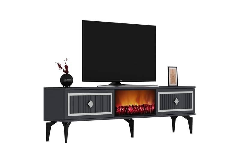 Tv-bänk Munda 150 cm - Silver - Möbler - TV- & Mediamöbler - TV bänk & mediabänk