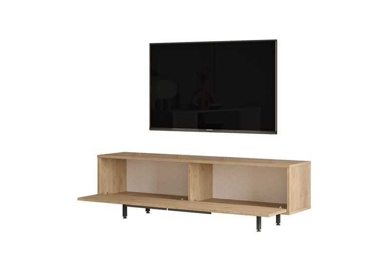 Tv-bänk Munish 160 cm - Ek/Valnöt - Möbler - TV- & Mediamöbler - TV bänk & mediabänk