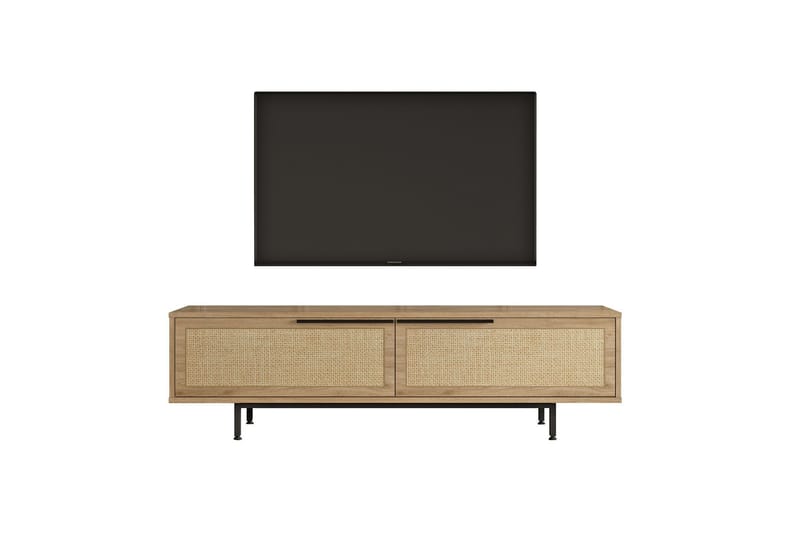Tv-bänk Munish 160 cm - Ek/Valnöt - Möbler - TV- & Mediamöbler - TV bänk & mediabänk