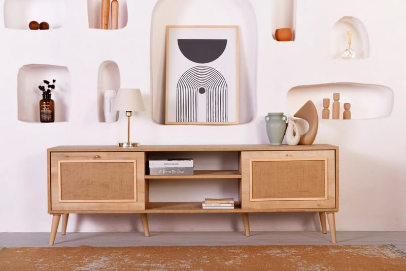 Tv-bänk Munnia 180 cm - Ek - Möbler - TV- & Mediamöbler - TV bänk & mediabänk