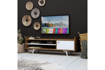Tv-bänk Naidaj 120 cm - Trä|Vit - Möbler - TV- & Mediamöbler - TV bänk & mediabänk