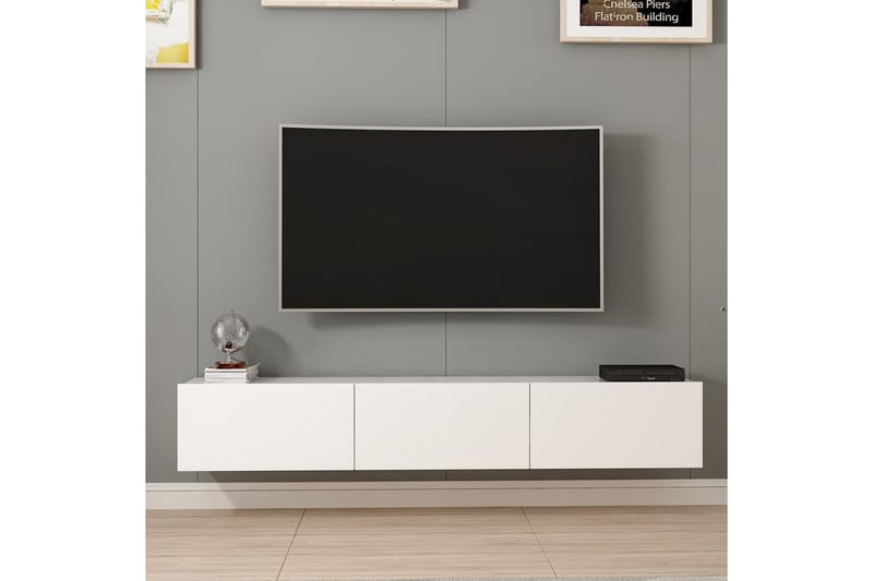 Tv-bänk Nako 180 cm - Vit - Möbler - TV- & Mediamöbler - TV bänk & mediabänk