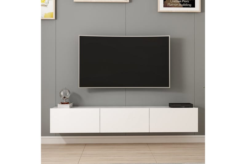 Tv-bänk Nako 180 cm - Vit - TV bänk & mediabänk
