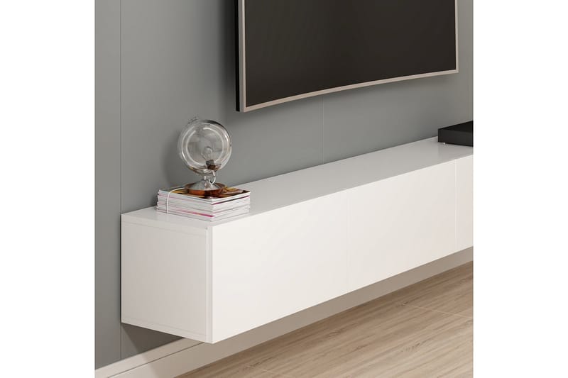 Tv-bänk Nako 180 cm - Vit - Möbler - TV- & Mediamöbler - TV bänk & mediabänk